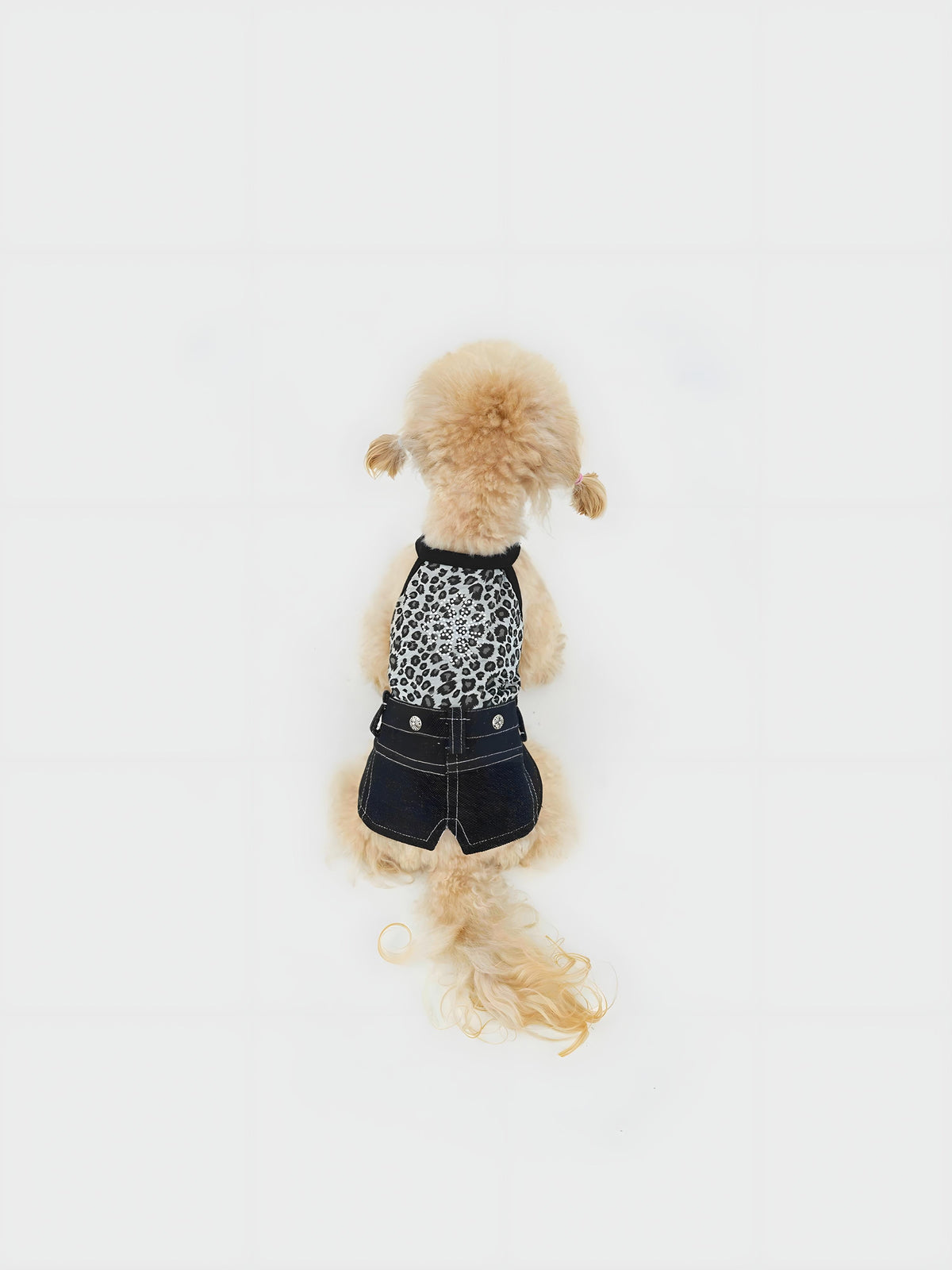 Colorful Denim dog dress – product photo 2, kawaii pet apparel by kuwoof