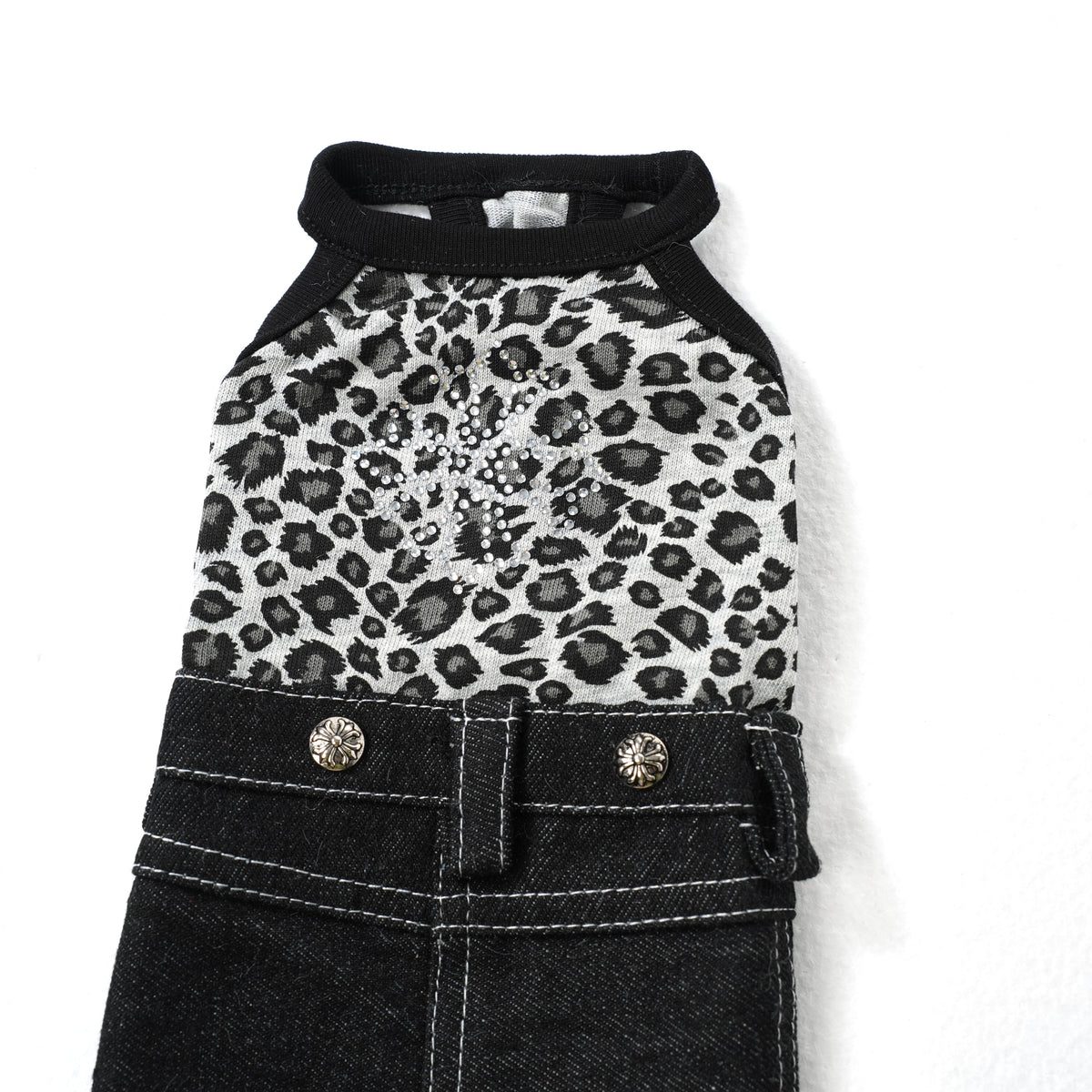 Colorful Denim dog dress – product photo 7, kawaii pet apparel by kuwoof
