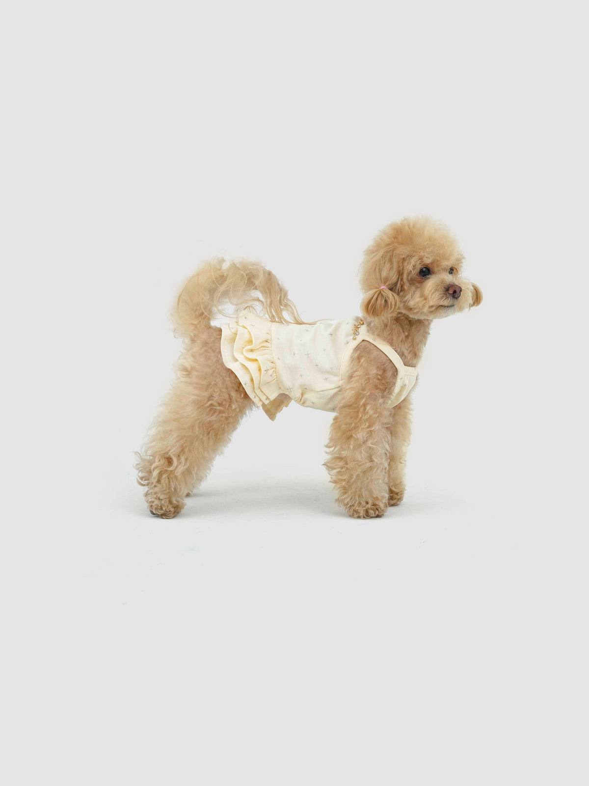 Cream Nebula dog dress – product photo 3, kawaii pet apparel by kuwoof