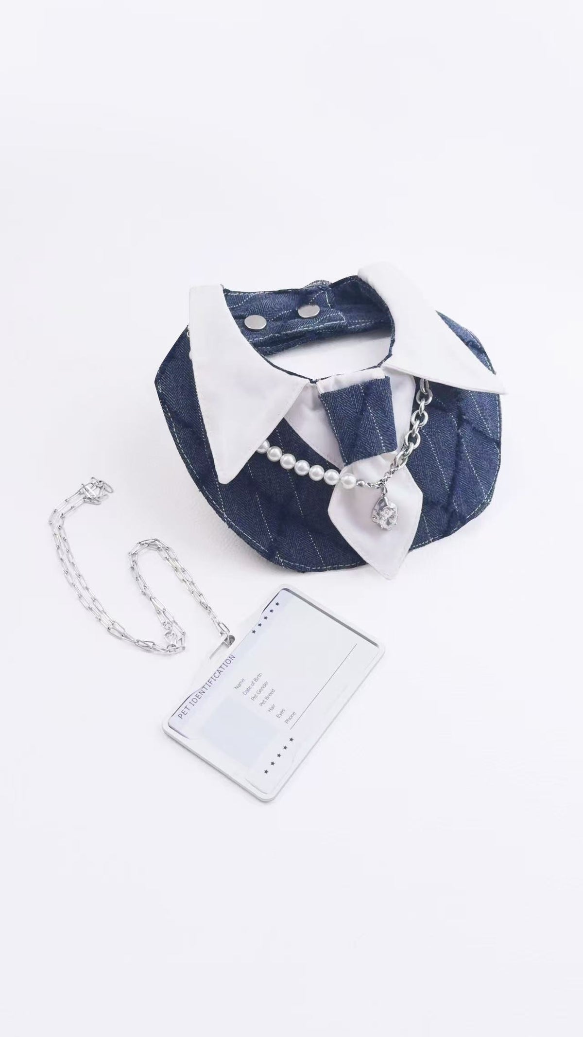 Dapper Pup Tie Bib – product photo 14, kawaii pet apparel by kuwoof
