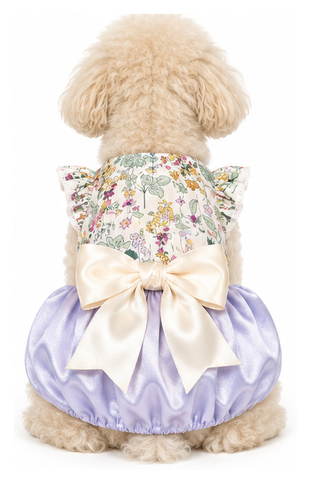 Monet Pumpkin dog dress – product photo 3, kawaii pet apparel by kuwoof