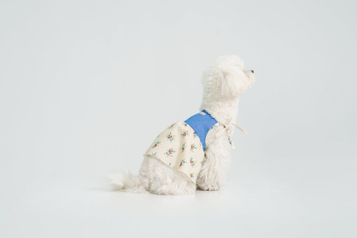 Pasture Blues dog dress – product photo 5, kawaii pet apparel by kuwoof