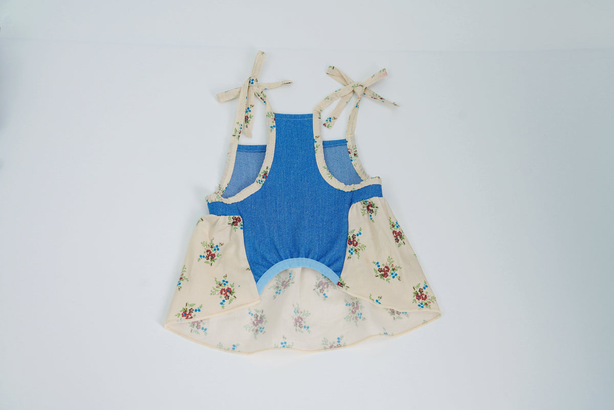 Pasture Blues dog dress – product photo 8, kawaii pet apparel by kuwoof