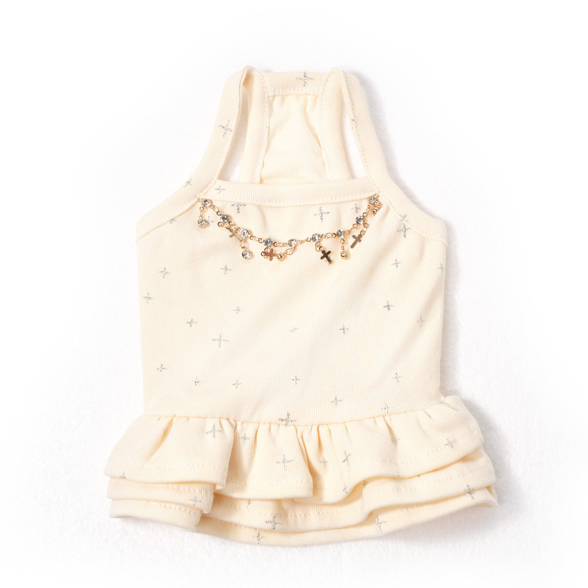 Cream Nebula dog dress – product photo 5, kawaii pet apparel by kuwoof