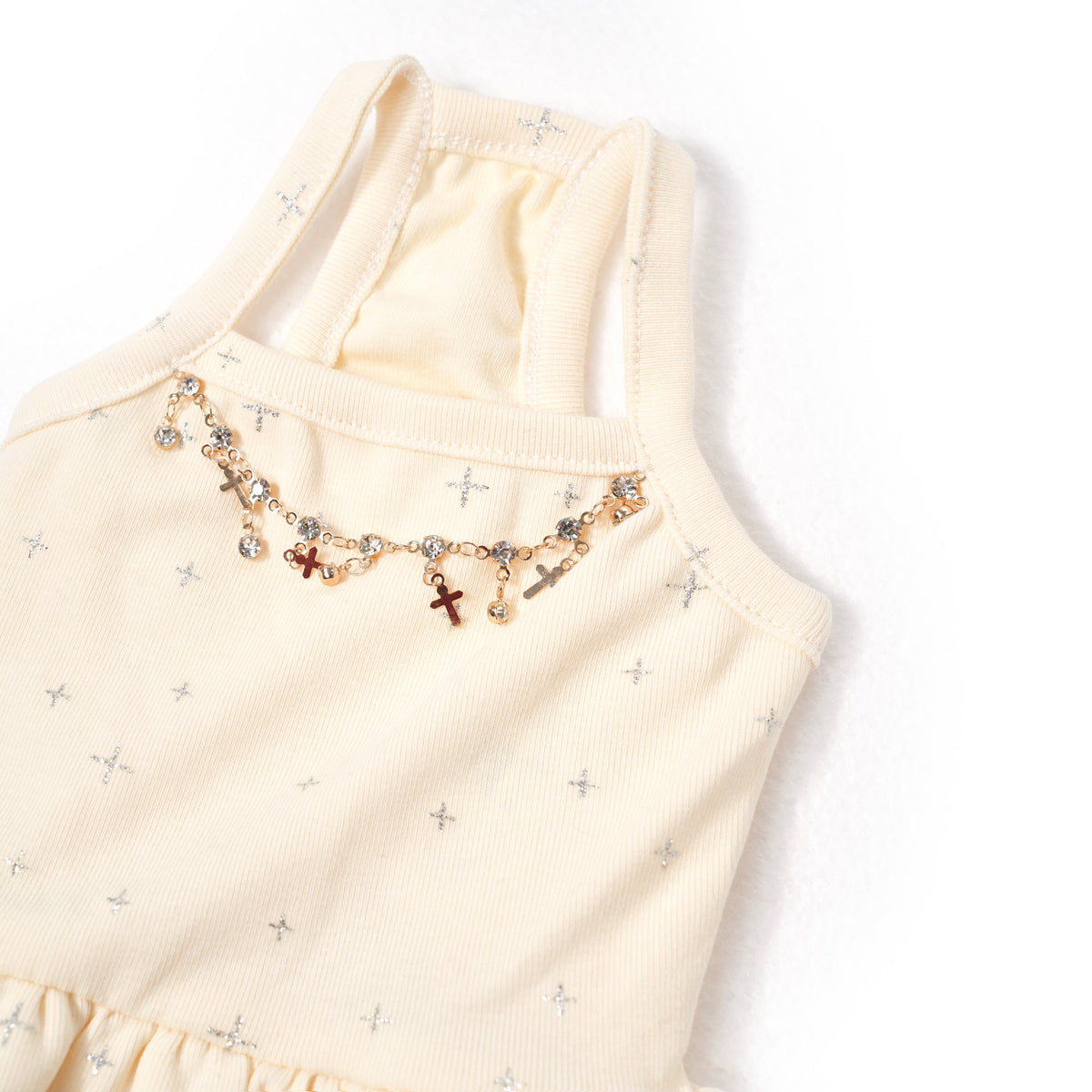 Cream Nebula dog dress – product photo 7, kawaii pet apparel by kuwoof
