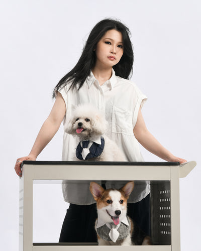 Dapper Pup Tie Bib – product photo 6, kawaii pet apparel by kuwoof