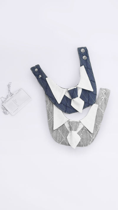 Dapper Pup Tie Bib – product photo 10, kawaii pet apparel by kuwoof