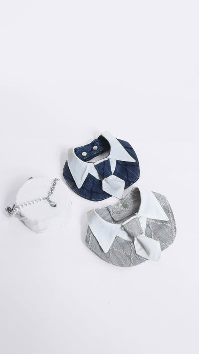 Dapper Pup Tie Bib – product photo 11, kawaii pet apparel by kuwoof