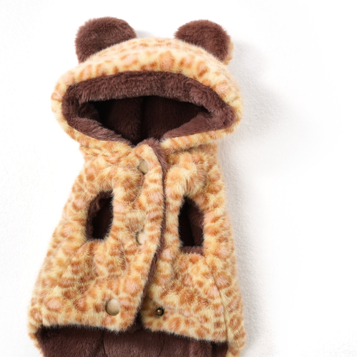 Leopard-Print Bear dog vest – product photo 3, kawaii pet apparel by kuwoof