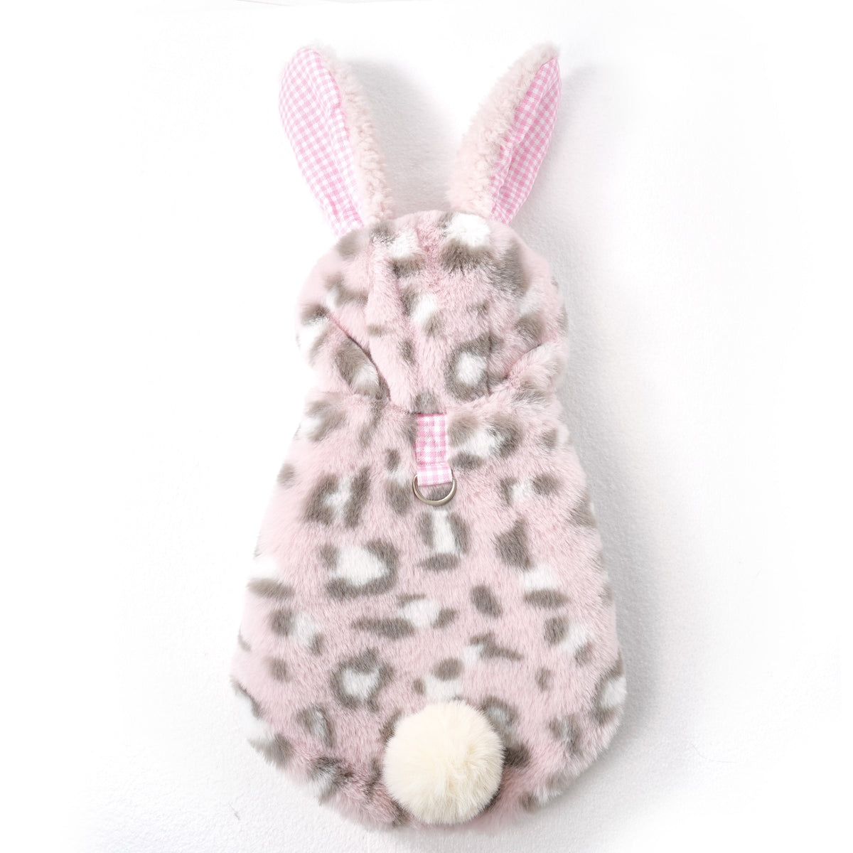 Leopard-Print Bunny dog vest – product photo 2, kawaii pet apparel by kuwoof