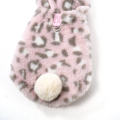Leopard-Print Bunny dog vest – product photo 5, kawaii pet apparel by kuwoof
