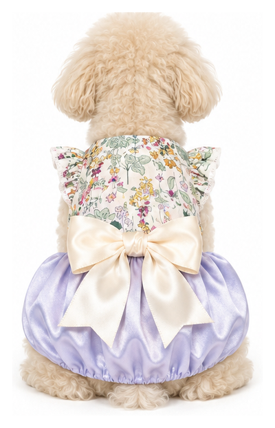 Monet Pumpkin dog dress – product photo 3, kawaii pet apparel by kuwoof