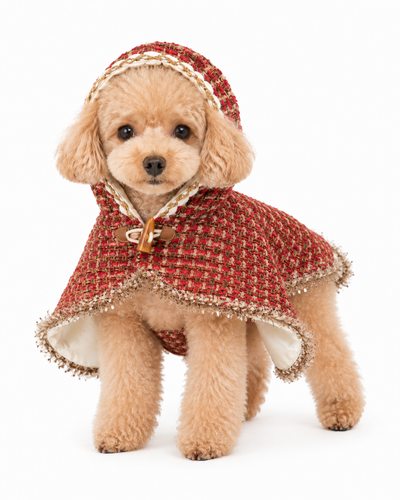 New Year's Christmas Cape for dogs – product photo 7, kawaii pet apparel by kuwoof
