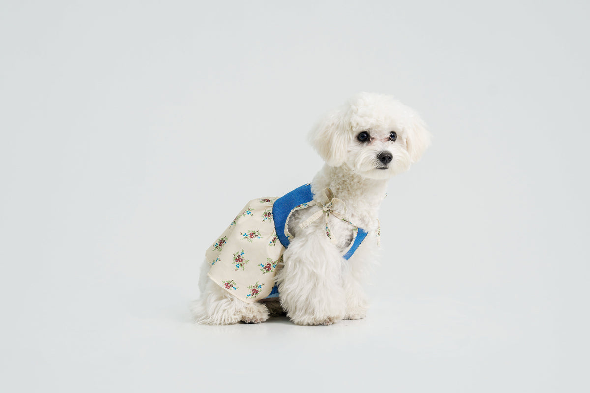 Pasture Blues dog dress – product photo 4, kawaii pet apparel by kuwoof