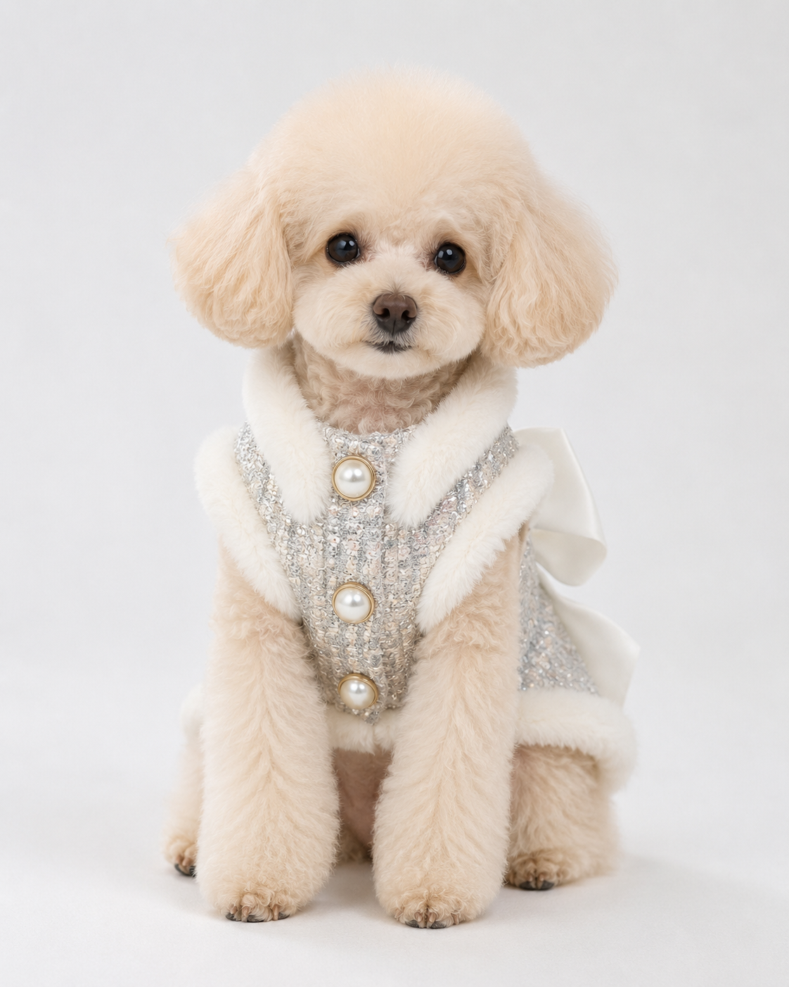Pearl dog dress – product photo 2, kawaii pet apparel by kuwoof