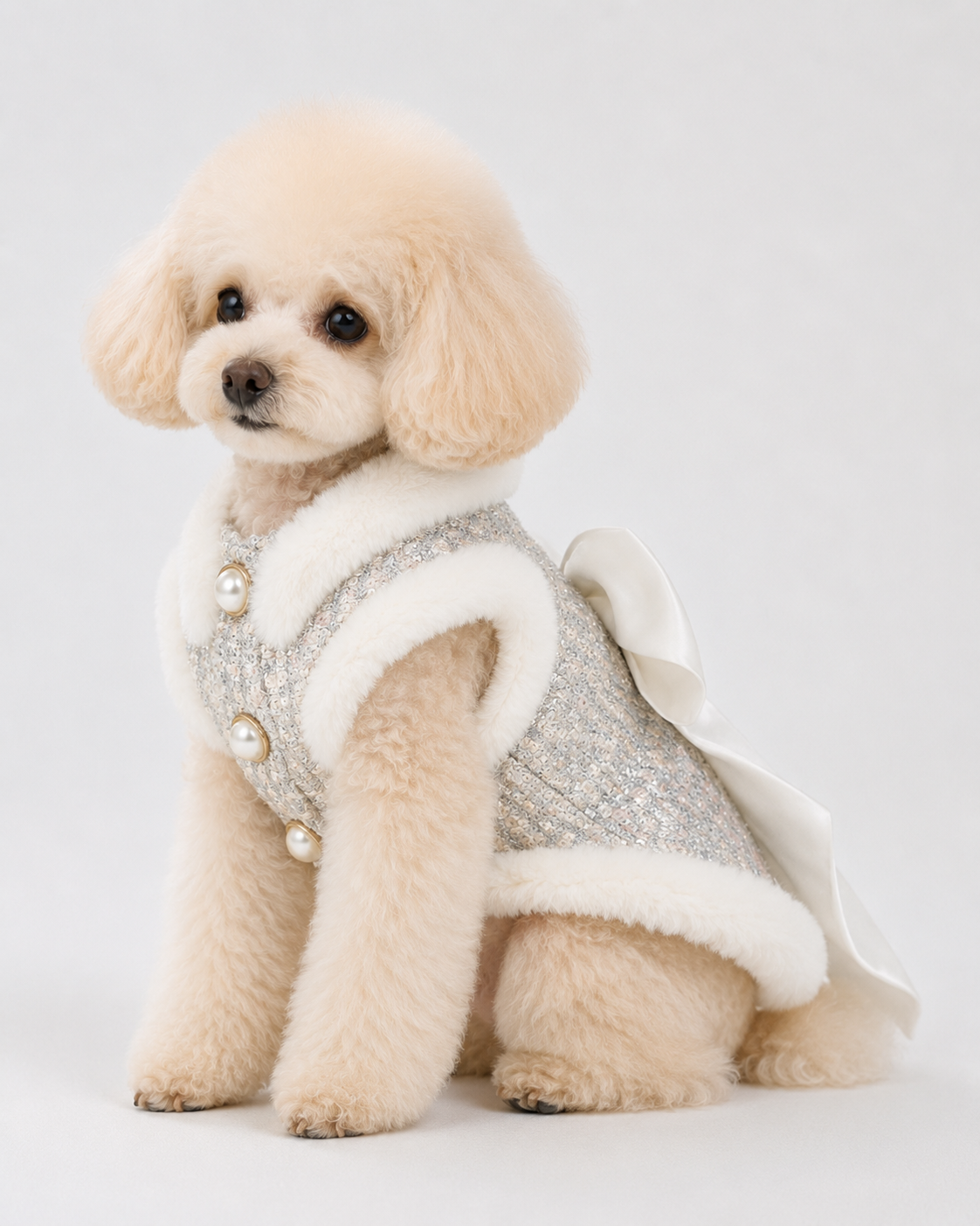 Pearl dog dress – product photo 3, kawaii pet apparel by kuwoof