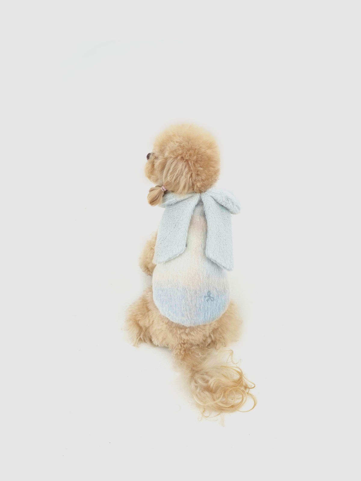 Scarlet Bow dog coat – product photo 11, kawaii pet apparel by kuwoof