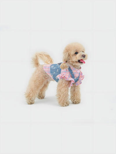 Starlit Cowboy dog shorts set – product photo 4, kawaii pet apparel by kuwoof