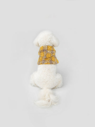 Sunlit Warm Fleece dog bandana vest – product photo 2, kawaii pet apparel by kuwoof